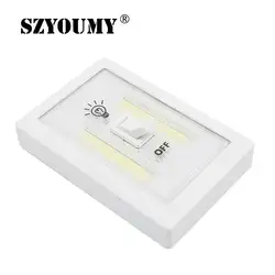 SZYOUMY AAA батарейный COB светодиодный ночник 2 светодиодный настенный светильник беспроводной переключатель в коридор шкаф комнатный