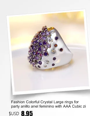 Новое большое кольцо замечательные ювелирные изделия белого и золотого цвета кубический цирконий кристалл очень быстро большие кольца трендовые