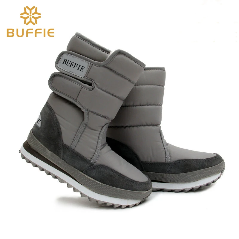 

women grey colour snow boots strong cow suede leather warm fur fashion high quality winter lady shoes boots free shipping