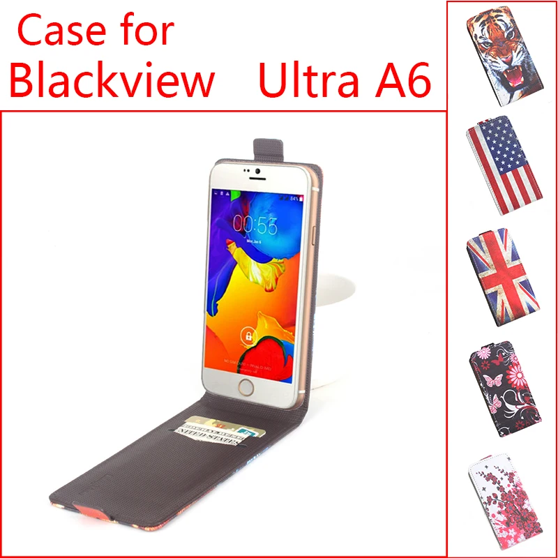 

HongBaiwei For Blackview Ultra A6 Phone Case Up-down Open Vertical Flip Premium Pattern PU Leather Case Cover Cash/Card Slots