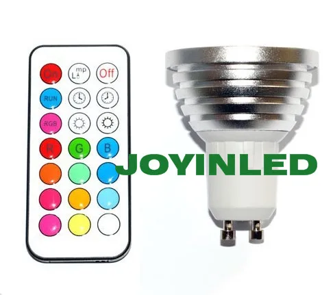 3W 4W RGB LED прожектор GU10 E27 Глобус лампы 16 цветов изменить 110 245v вечерние украшения
