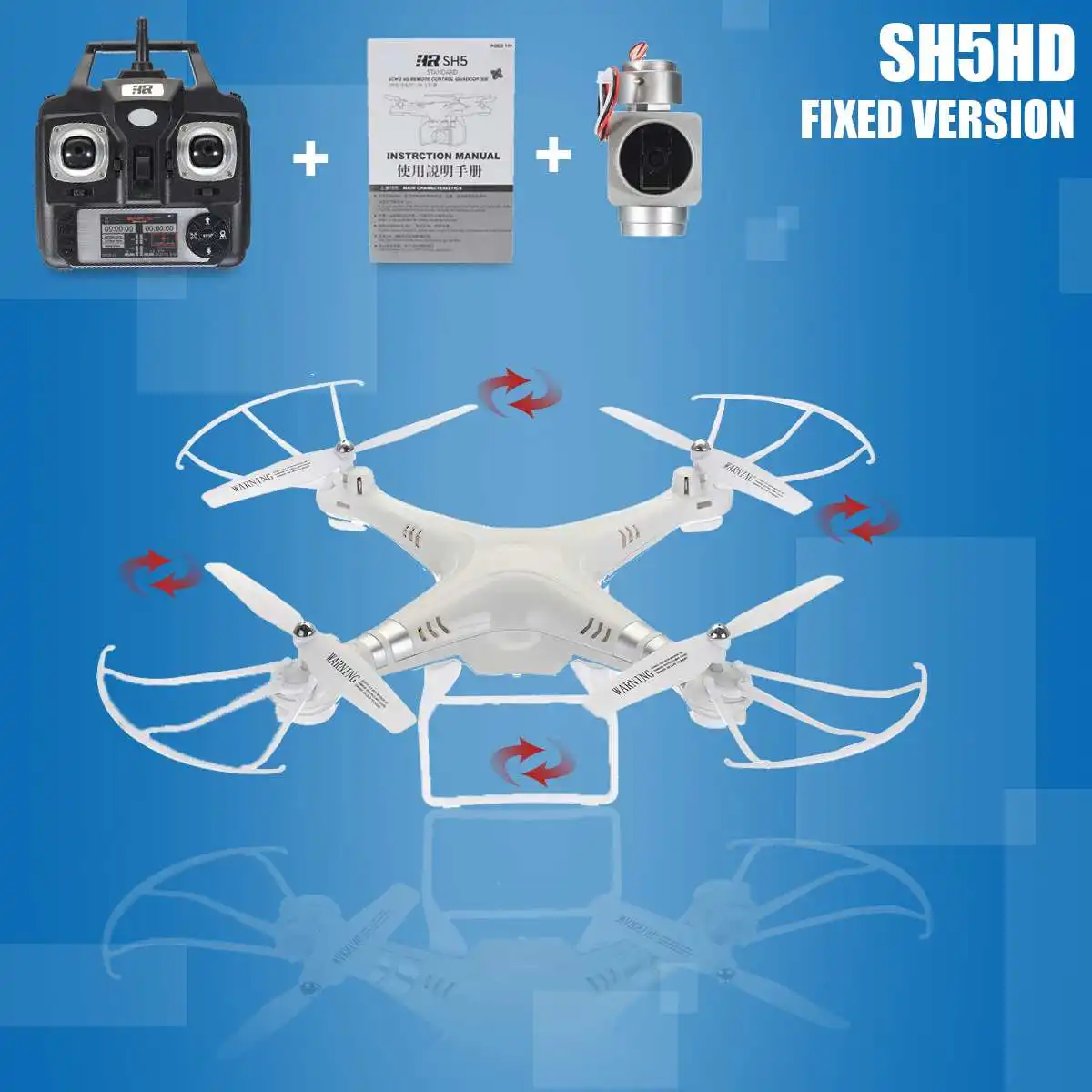 

Quadcopter 4 Channels Remote Coltrol RC Helicopters Drones With Camera USB Cable Gift For Children's Day Ready to Go