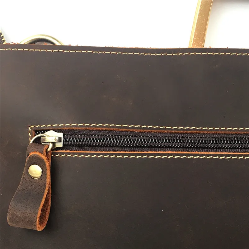 Nesitu высокое качество Винтаж из натуральной кожи коричневого цвета A4 Для мужчин Портфели Crazy Horse кожа сумка мужской портфель M1823