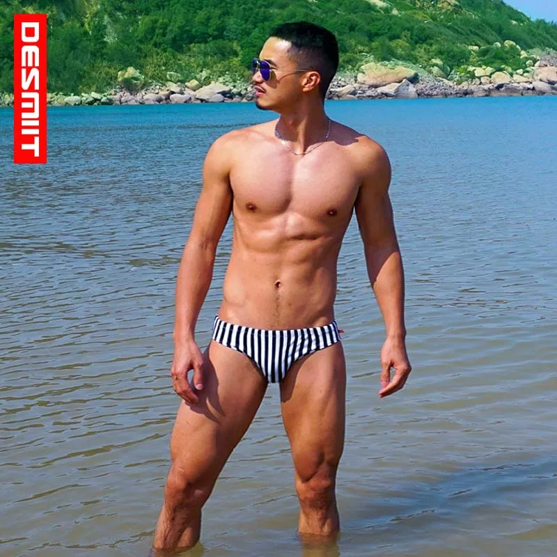 

Desmiit Swimwear Mens Swim Briefs Sexy Gay Swimwear Man Swimsuit Bikini Swimming Trunks Beach Bathing Suits Sport Shorts Sunga