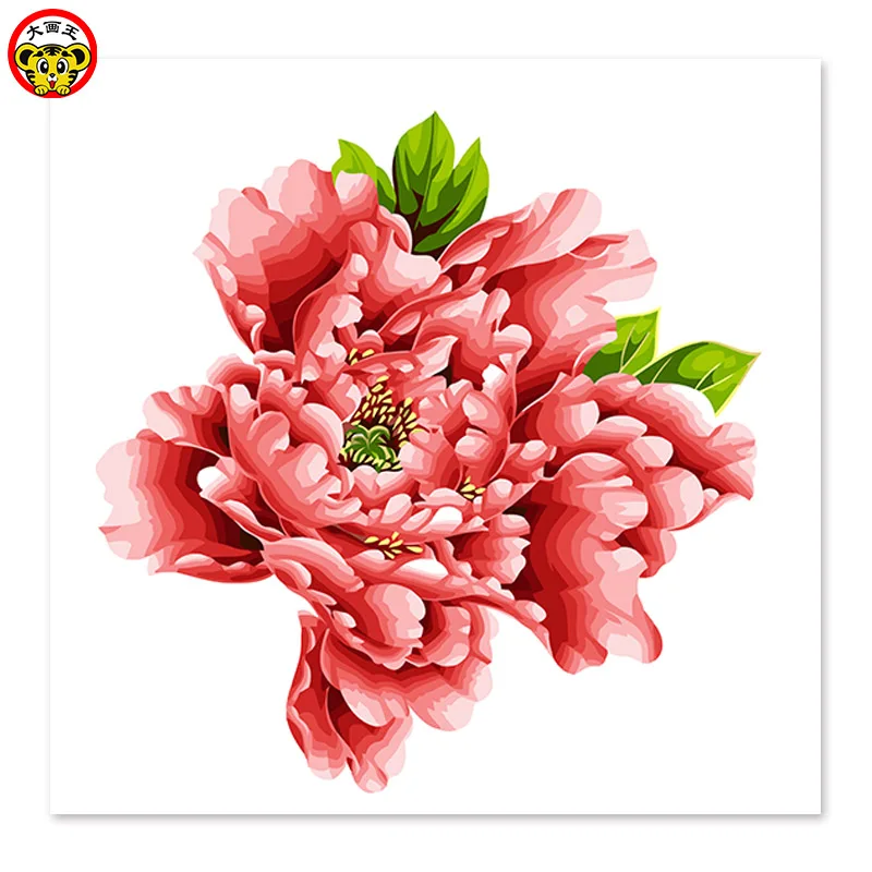 China National Flower Red Peony Fine Peony Draw On Canvas Digital Painting Famous Paintings Abstract Painting Paint By Number Aliexpress