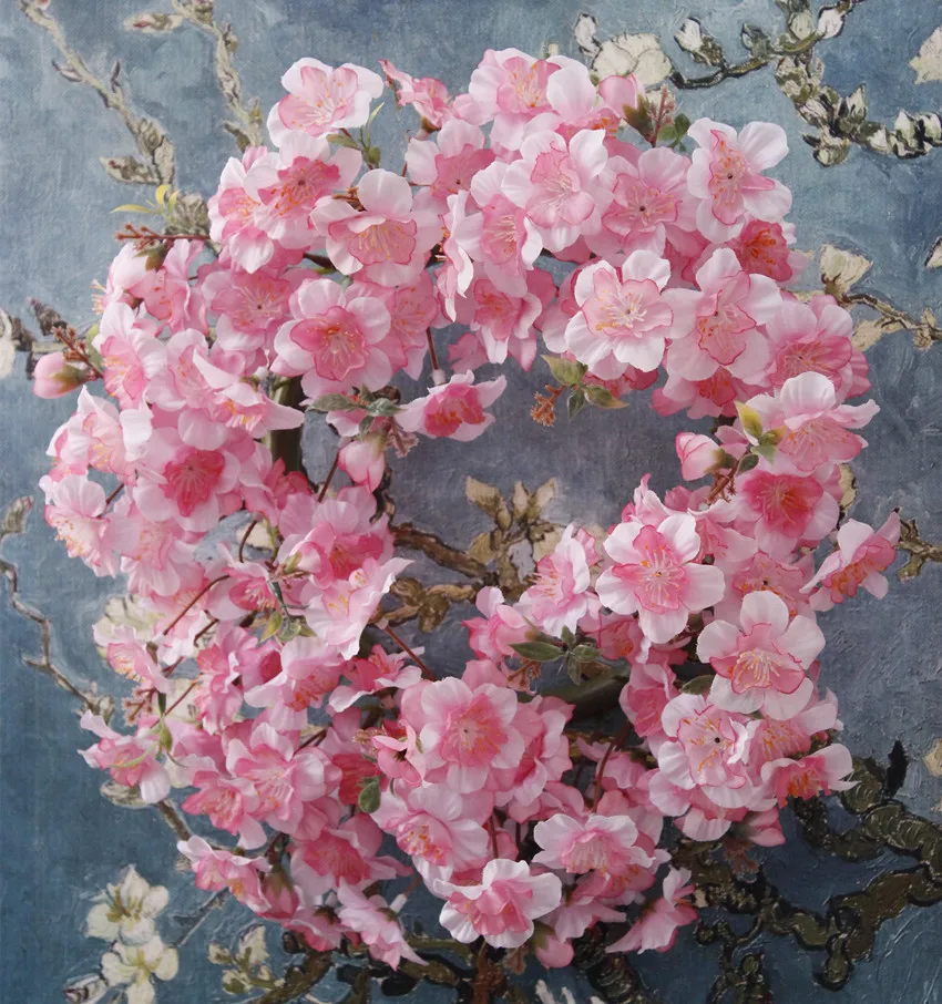 2018 Cherry Blossoms wreath Wedding Arch DIY decoration Artificial