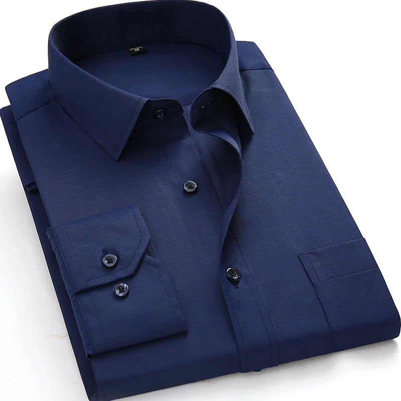 Brand New Men/'s Dress Shirts Men Elegant Long Sleeve Formal Business Shirt S-4XL