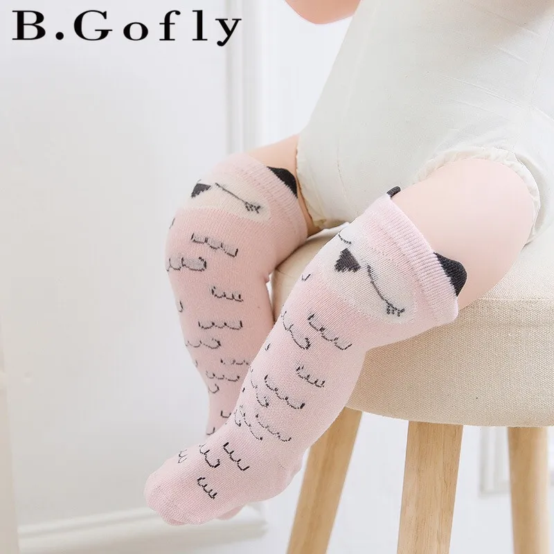 

0-4Y Cartoon Pusheen Cat Fox Kids Knee Girl Boy Baby Toddler Socks Animal Infant Cotton Anti Slip Warmers Knee High Socks Baby