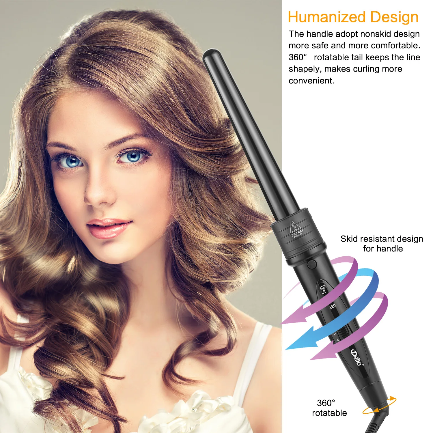 cabelo vacilar multi-tamanho rolo resistente ao calor