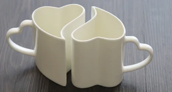 

350ML 2pcs/lot Valentine's wedding gift Heart shaped couple mug Bone china nespresso coffee Mug Ceramic zakka milk Morning mugs