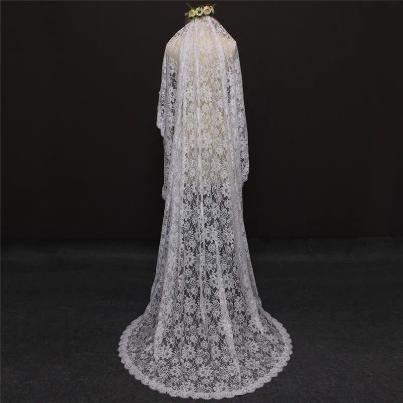 Элегантный цветок кружевная свадебная вуаль с расческой один слой Красивые свадебные аксессуары, фата