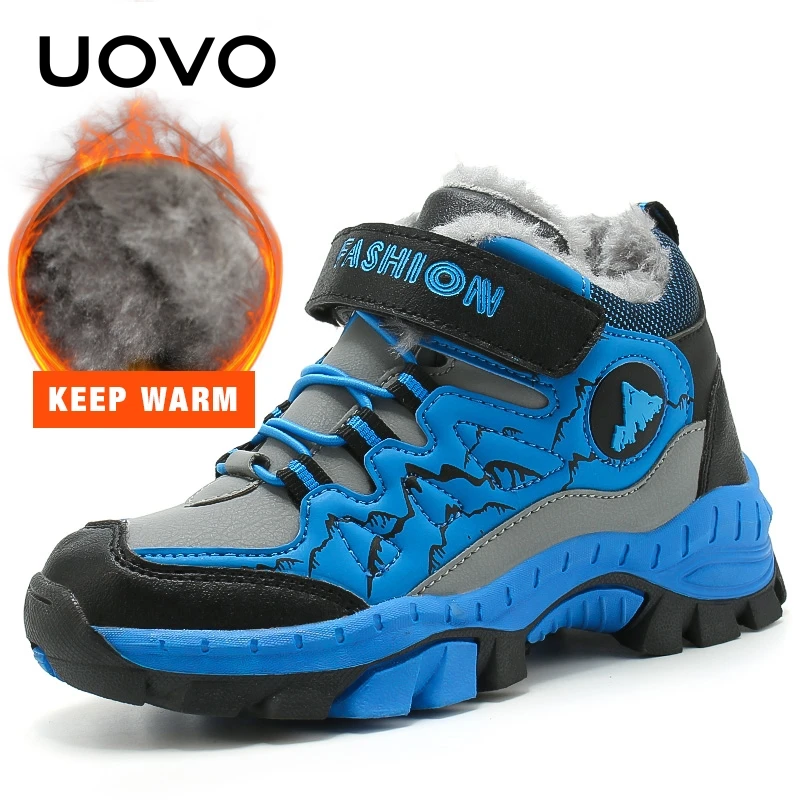 

Waterproof Outdoor Shoes UOVO Fashion New Arrival Boys Kids Sport Shoes Anti-slip Children Casual Sneakers Size #31-40