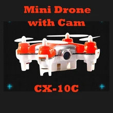 Mini Drone with Camera Cheerson CX-10C 2.4G 4CH 6 Axis RC Quadcopter with Camera RTF MODE2 Best Gift for KIds FSWB