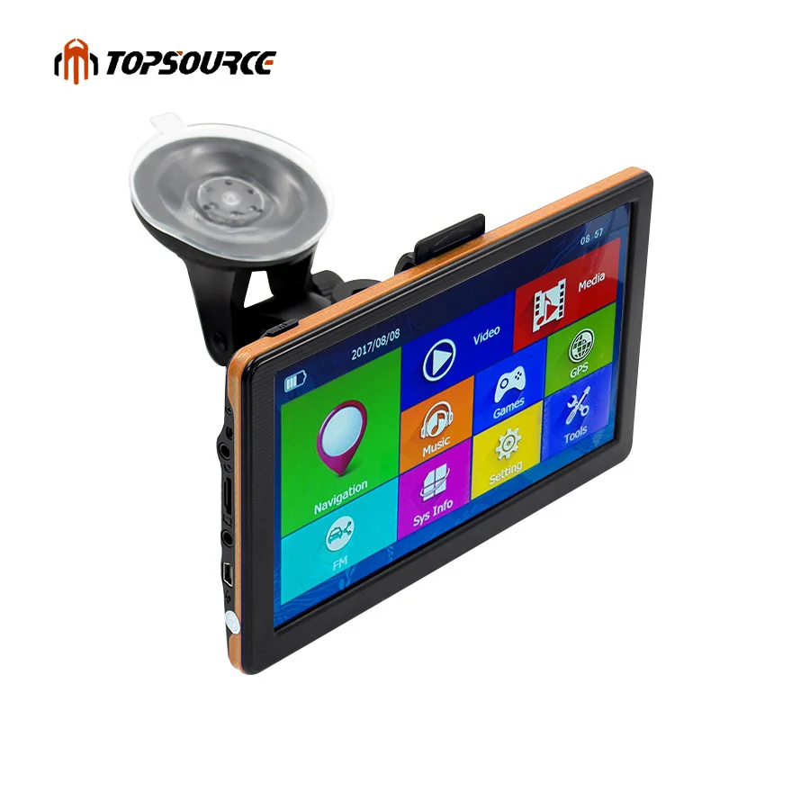 TOPSOURCE Car GPS Navigation 7 Inch HD Capacitive Screen FM Built in