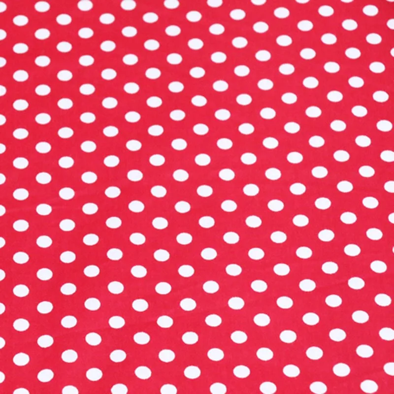 160 см* 50 см хлопчатобумажная ткань классический белый красный горошек проверочные ткани для DIY кроватки постельные принадлежности одежда лоскутное шитье ручной работы лоскутное украшение