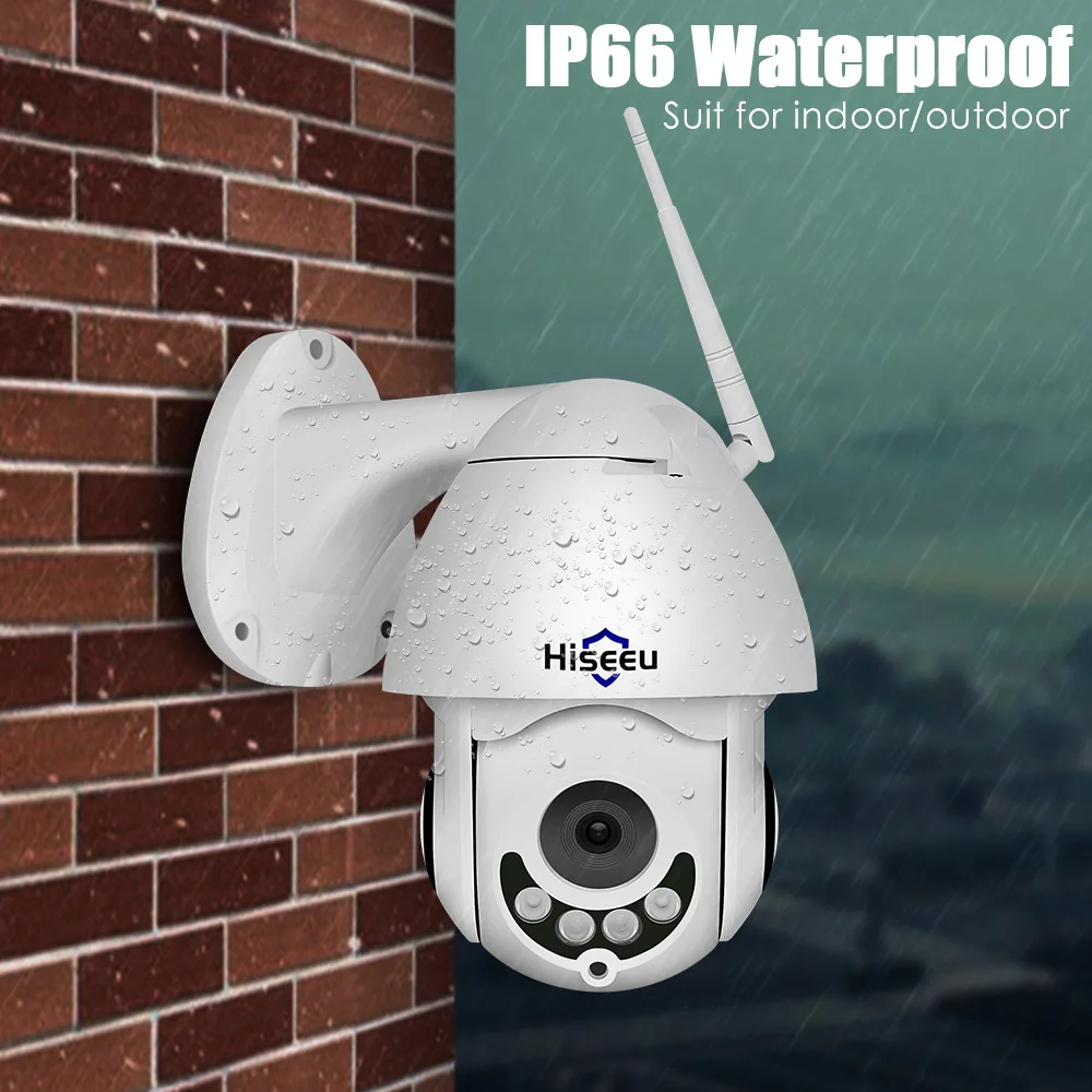 Hiseeu беспроводной PTZ скорость купольная ip-камера Wifi Открытый 1080 Ptwo Way Аудио CCTV безопасности Видео сетевая камера видеонаблюдения P2P