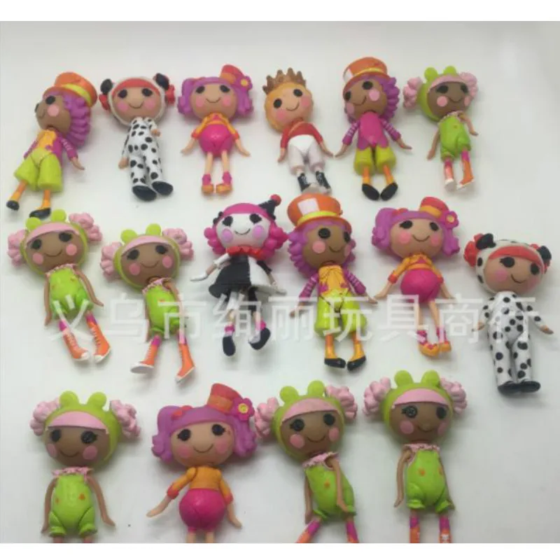 

20pcs/lot cartoon figure Lalaloopsy 7-8cm, Loveable cartoon dolls for girls Mini girls' toys with cartoon animals,send at random