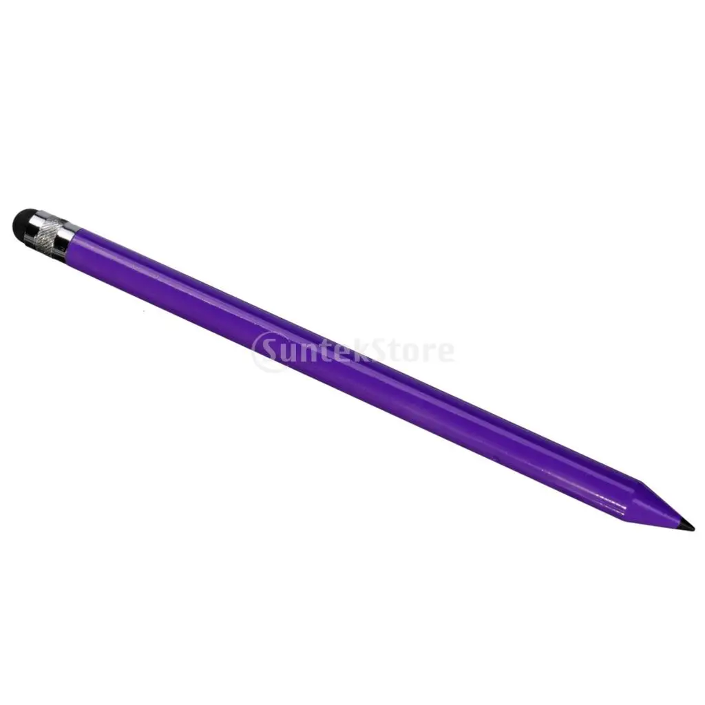 Capacitive Pencil Pen Stylus for iPhone iPad Tablet Phone PC -Purple