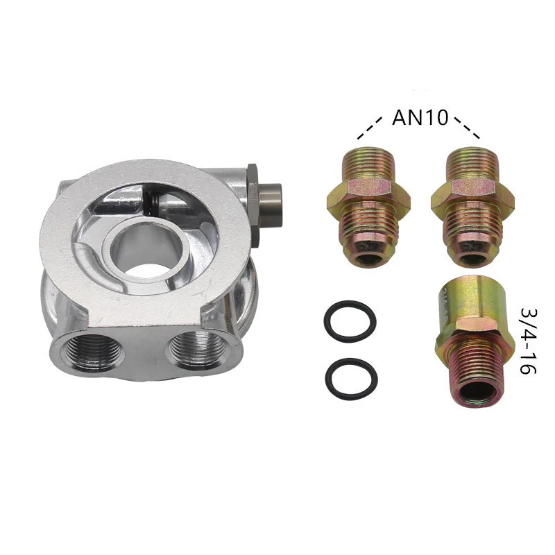 Масляный радиатор фильтр Сэндвич пластина+ термостат адаптер AN10 фитинги 3/" 16-UNF/масляный фильтр/масляный адаптер TT100564