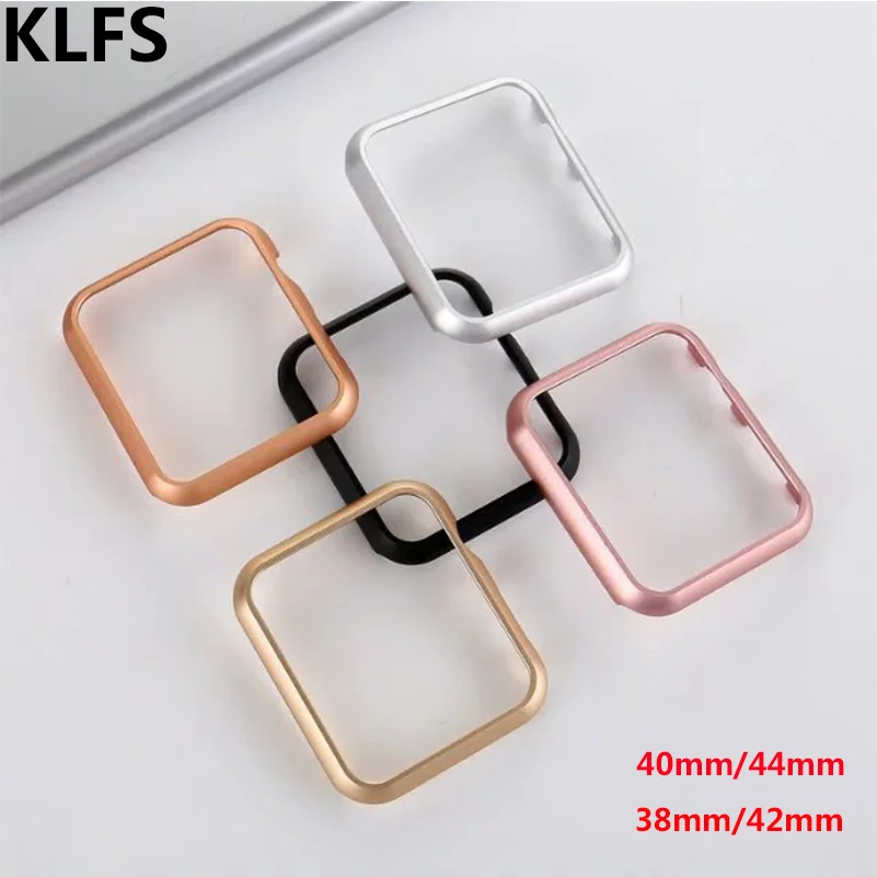 

KLFS aluminum alloy metal case 44mm 40mm 42mm 38mm iWatch Series 4 3 2 1 electroplated protective shell