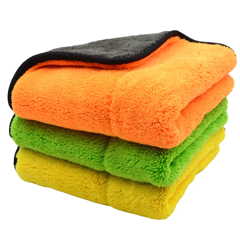 3PCS 800GSM 45cmx38cm Super Thick Plush Microfiber Car Cleaning Cloths Car font b Care b font