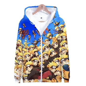

New Cool 3D Printing Naruto Zipper Hoodies Men Women Aikooki Harajuku Sweatshirts 3D Casual Zipper Hooded Naruto 3D Hoodies