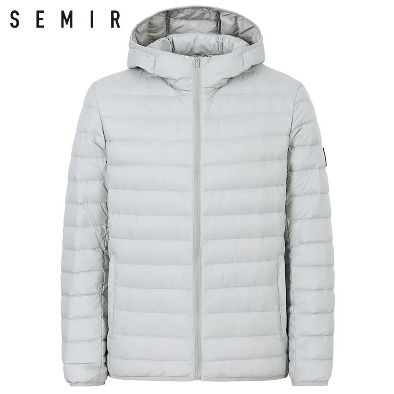 SEMIR 90% утиный пуховик для мужчин сверхлегкая теплая зимняя куртка Мужская одежда