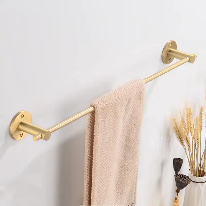 Towel Bar Brass Single Decorative Towel Rack Hanging Holder Wall Mounted Gold Towel Holder Rack Bathroom Accessories Hardware Towel Bars Aliexpress