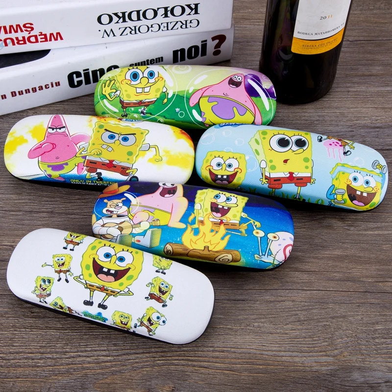 

Spongebob Comic Cartoon Personality Lovely Creative Boy and Girl Student Myopia Glasses Case Portable Fashion Lady Eyeglass Box