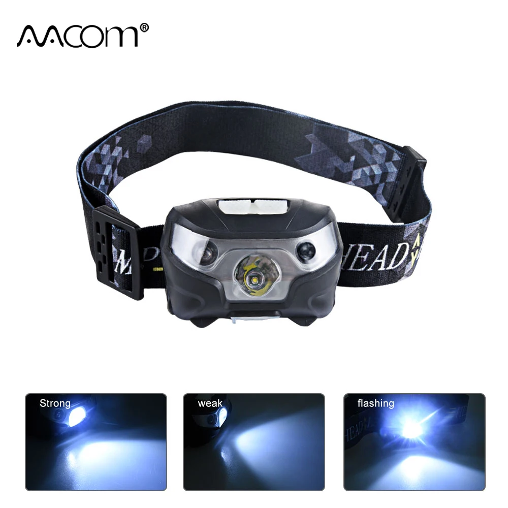 Body Motion Sensor Rechargeable Headlamp High Brightness Portable Bicycle Headlight Camping Night Fishing Torch Lantern Light | Лампы и
