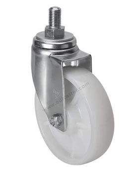 

1PC EDL Medium Duty 5 Inch Casters Wheels 130Kg PA Nylon Wheels Castors Thread Screw Swivel Roller Industrial for trolley cart