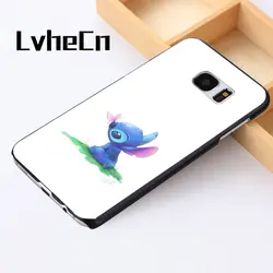 Lvhecn Телефон чехол для Samsung Galaxy S3 S4 S5 мини S6 S7 S8 Edge Plus Note2 3 4 5 7 8 Лило и Стич бабочка белый