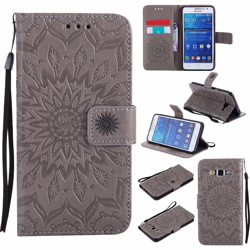 Роскошный чехол с тиснением "Цветок" для Samsung Galaxy Grand Prime G530 G530H Duos SM чехол|case