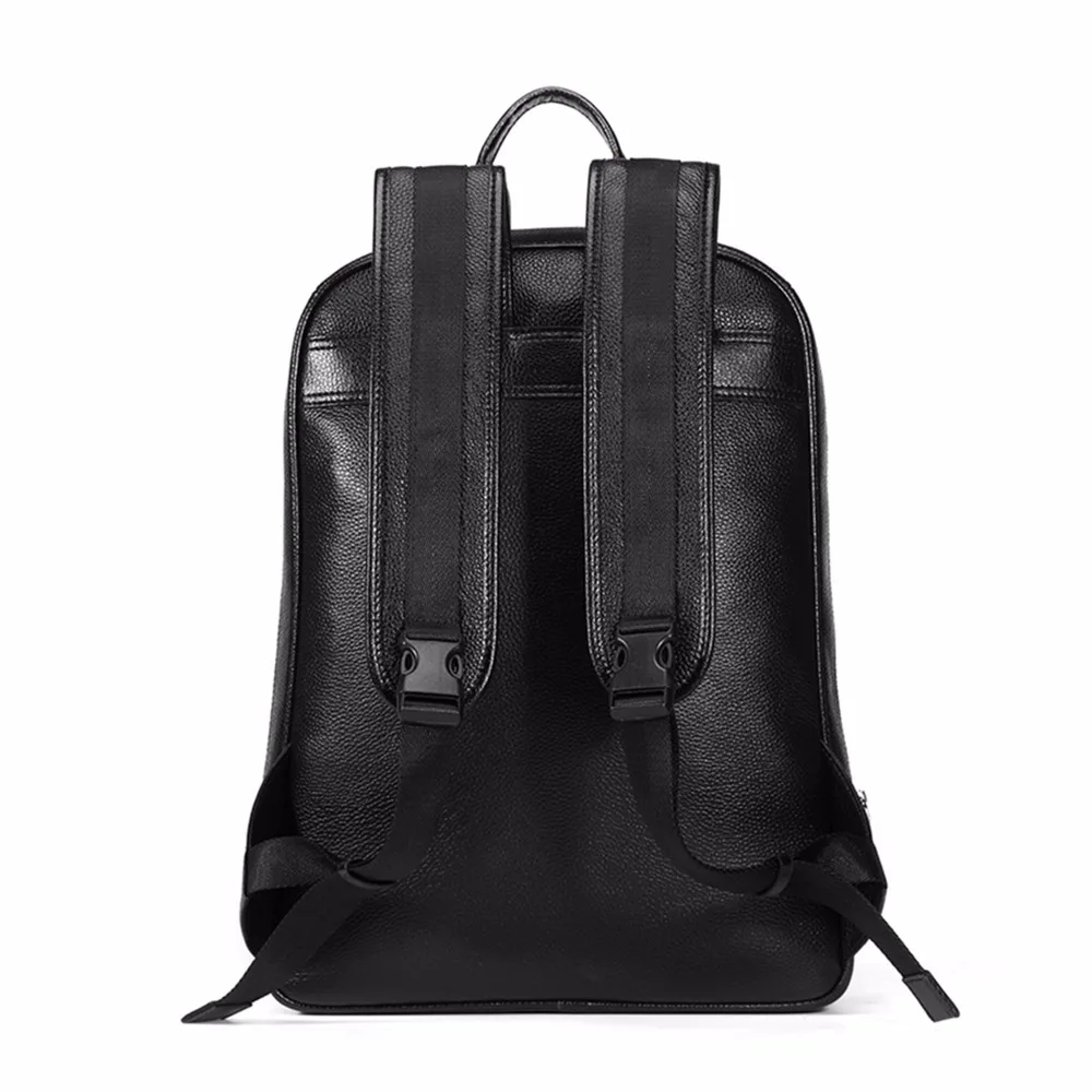 BISON DENIM 2017 Genuine Leather Backpack School Laptop Backpack Travel Backpack Male Fashion Backpack Schoolbag N2337 14