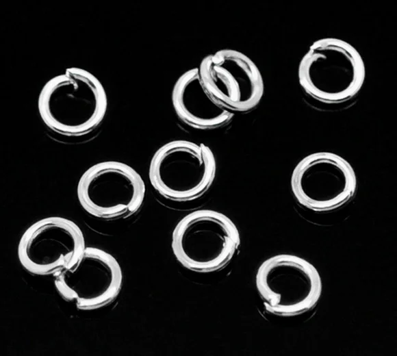 

Doreen Box 2000PCs Silver Plated Color Open Jump Ring 3.5mm Zinc Alloy Findings (B03114)