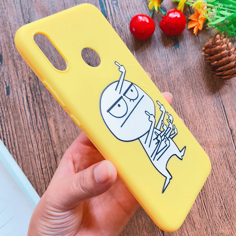 Funny Cartoon Phone Case For Huawei P8 P9 P20 lite 2017 Y5 Y6 Y7 2018 Mate 10 20 lite Cover Cat Abstract Unicorn Middle Finger (13)
