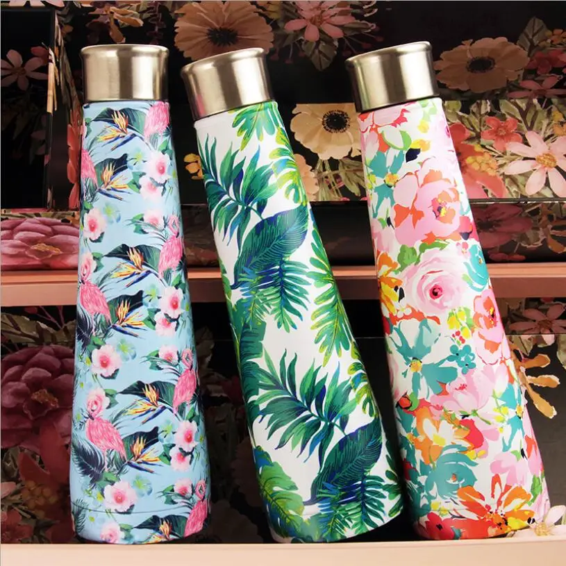 

304 stainless steel tapered Coke bottle 500ML outdoor vacuum flask Thermos cup coffee cup sports water cups