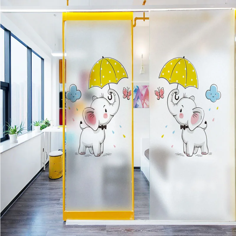 Bathroom window stickers bathroom light opaque glass film matte film stickers anti-privacy anti-lighting cartoon Bathroom window stickers bathroom light opaque glass film matte film stickers anti-privacy anti-lighting cartoon