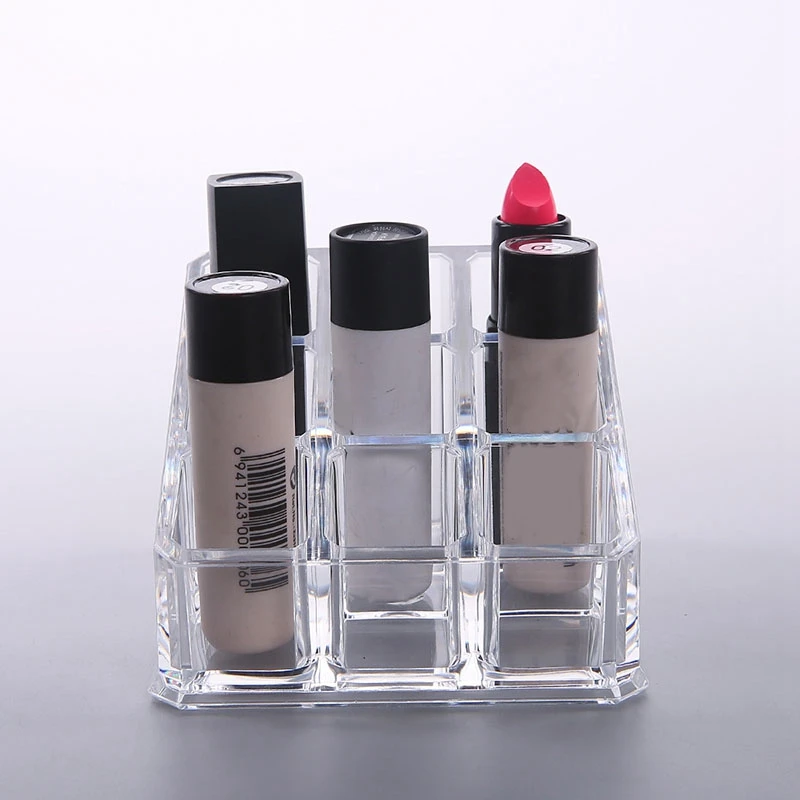 

9Grid Clear Acrylic Lipstick Organizer Box For Desktop Cosmetic Storage Holder Case Jewelry Display Makeup Tools Container Pen