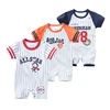 Ropa de bebé recién nacido de verano muchachos mameluco de manga corta mono de dibujos animados impreso deportes béisbol mamelucos monos ropa para bebé ► Foto 1/6