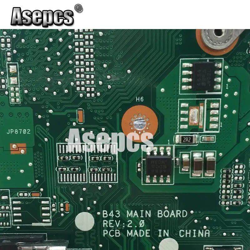 Asepcs B43 Laotop материнская плата для ASUS B43 B43F B43S тест оригинальная материнская плата PGA989