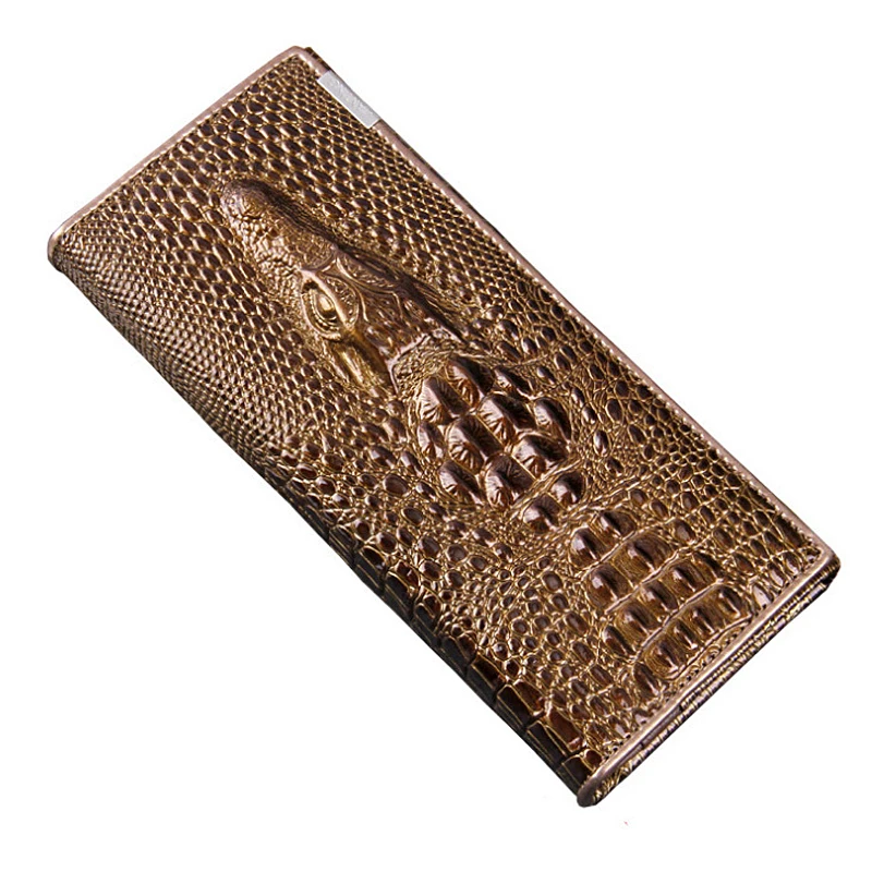 

Fashion New Hot Alligator Grain Genuine Leather Brand Women Wallets Credit Card Holder Purse Clutch Wallet Female Free Shipping