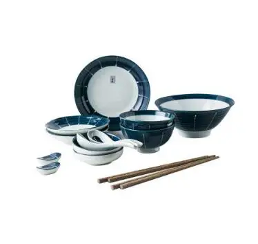 1 человек/2 человек/6 человек наборы керамической посуды темно синий цвет керамика чаши Длинные суши японский фарфор набор посуды - Цвет: 2