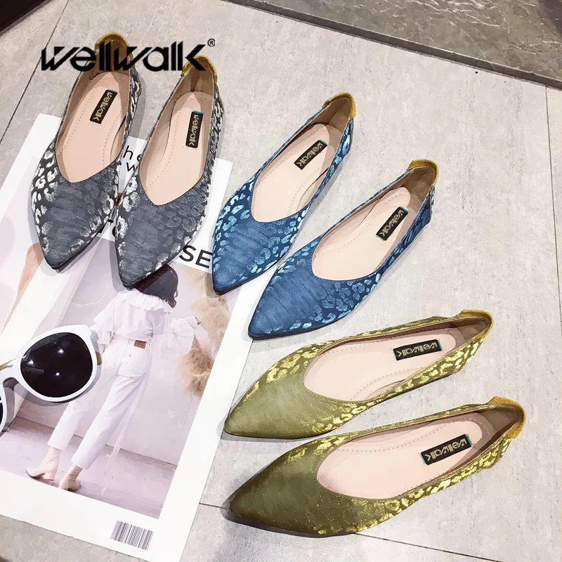 

Wellwalk Ballerina Flats Shoes Women Design Flats Women Fashion Shoes Ladies Slip-on Shoes Female Ballet Flats Pointed Toe