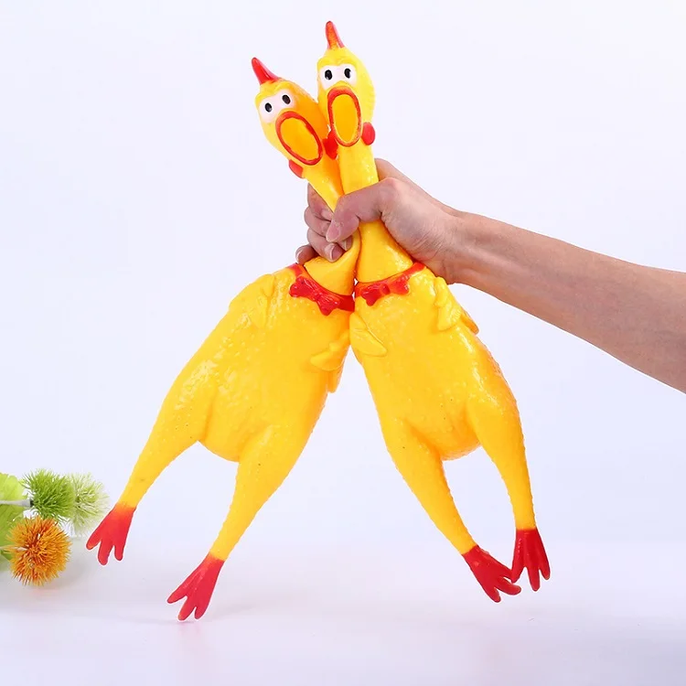 Кричащие цыпленок игрушка весело сжать звук игрушки новинка кудахтанье резиновая курица игрушка для собаки творческий анти-стресс для