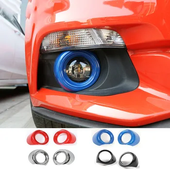 

MOPAI Newest & Popular ABS Exterior Front Fog Lamp Decoration Cover Protect Stickers For Ford Mustang 2015 Up Car Styling