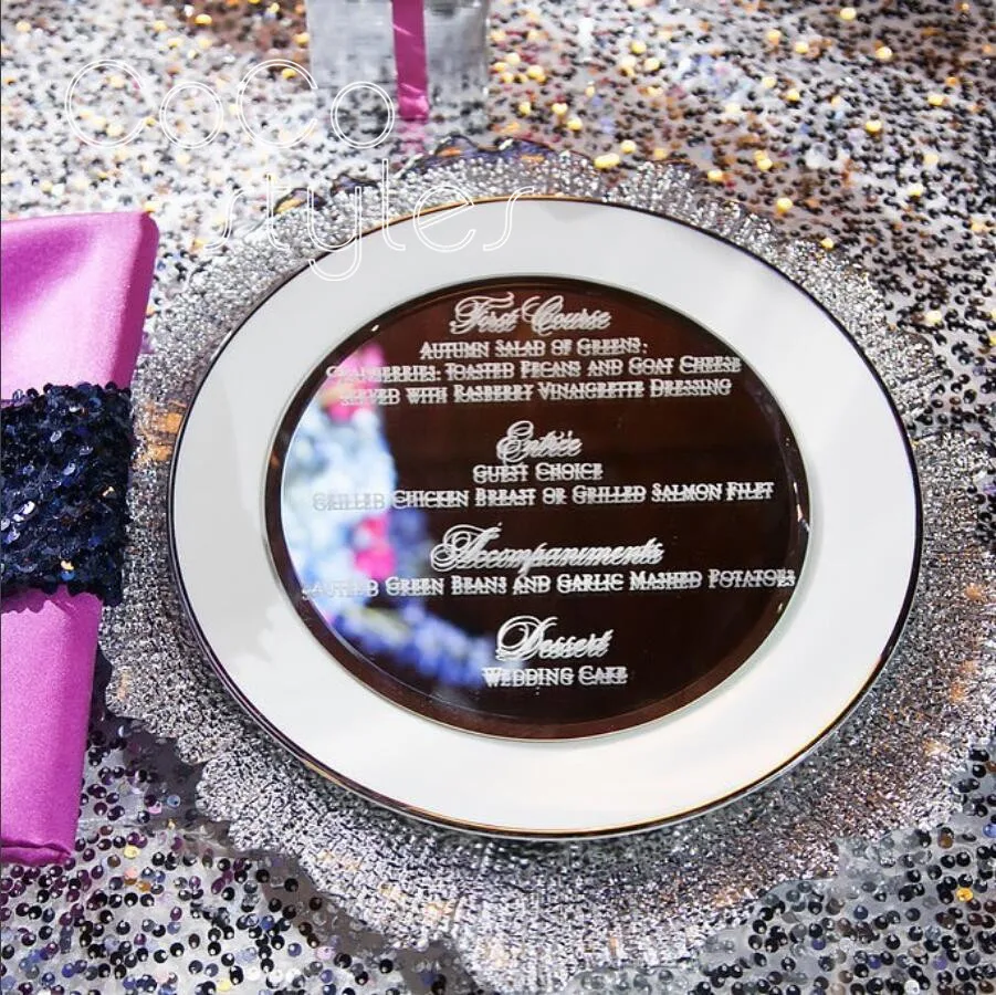  Cocostyles customized lucid acrylic menu card with gold foiling printing for wedding and christmas  - 32889577044