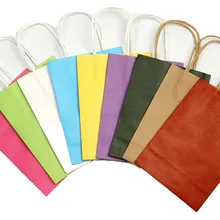 Новое поступление крафт-бумаги сумки/подарочные пакеты/Бакалея ручки сумки принять печати логотипа
