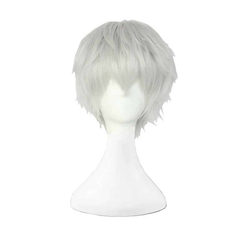 Coshome Gintama Sakata Gintoki Cosplay Costumes Halloween Party Dress For Men Kimono Clothing Set With White Short Wigs  (4)