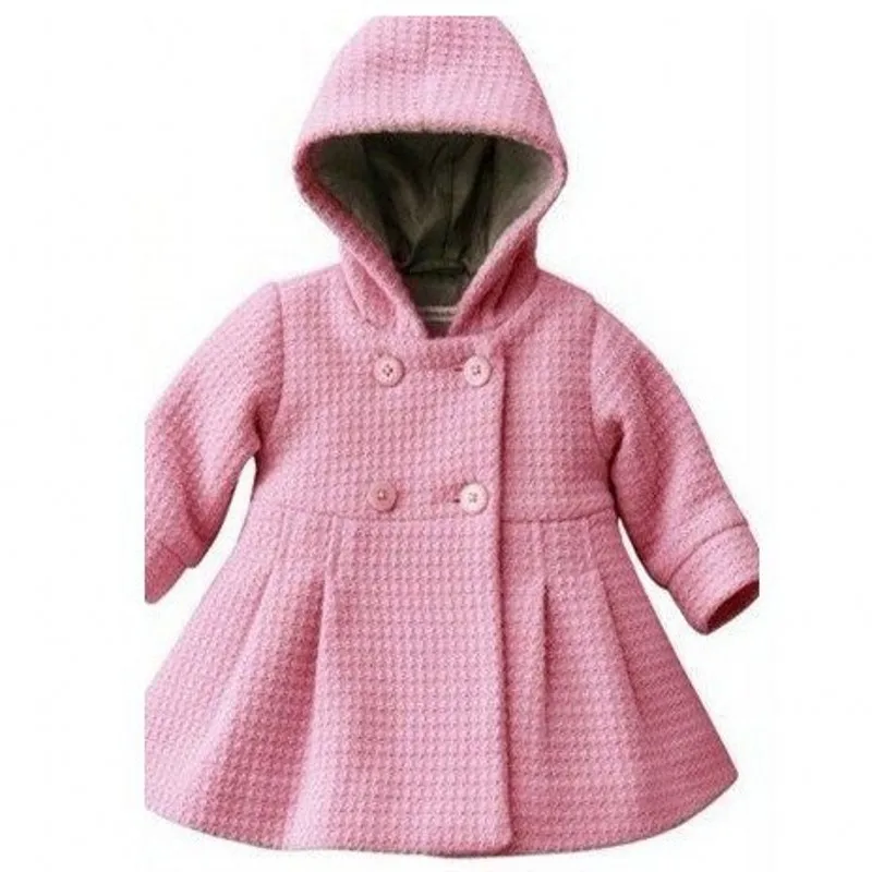 Новинка; Детское пальто; модная куртка с капюшоном для девочек; От 0 до 2 лет; детская одежда; 7BBC030 - Цвет: Розовый